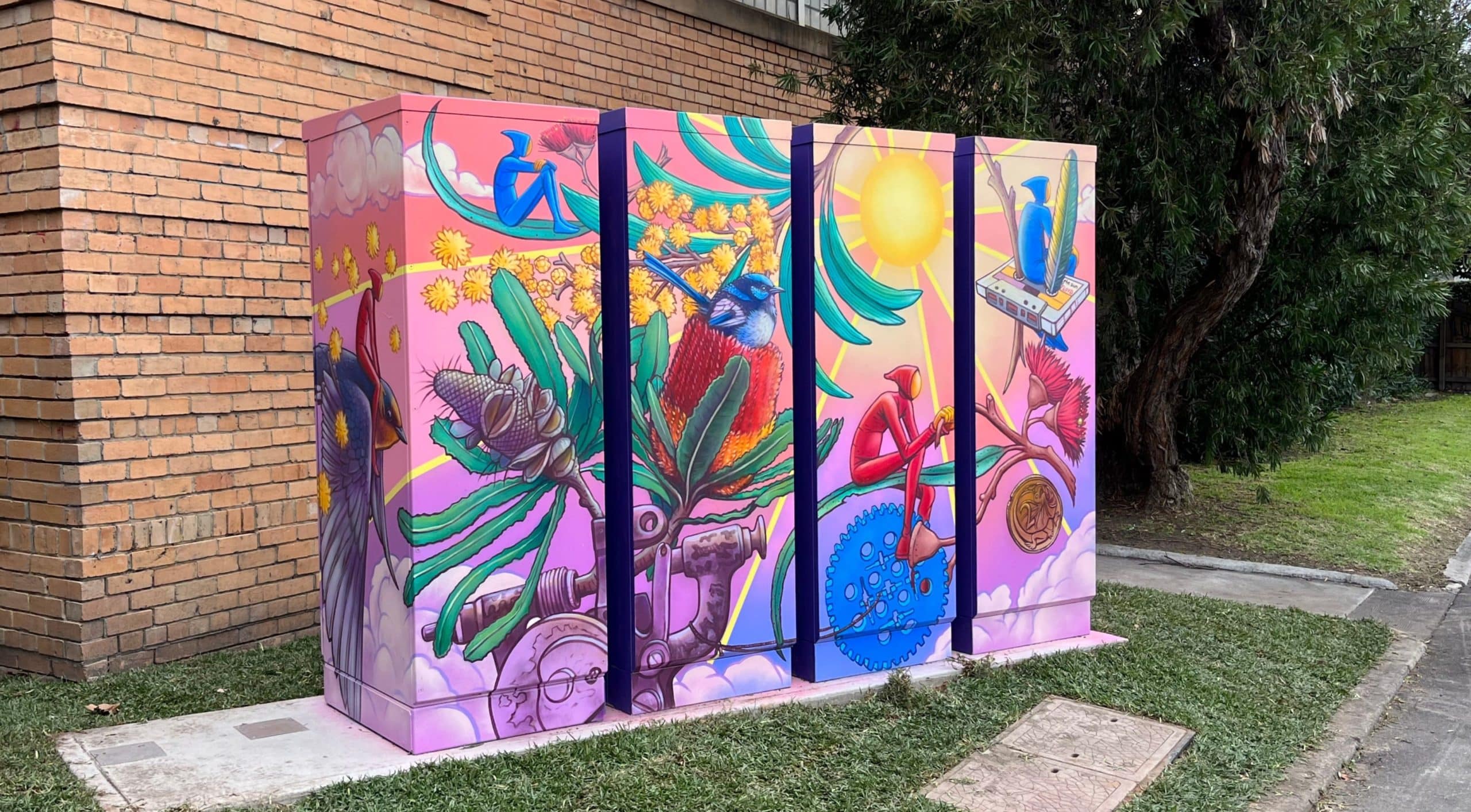 Australia's first inner urban community battery in Fitzroy North with its beautiful artwork